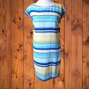 Tommy Hilfiger Striped Cap Sleeve Dress Size Small Beachy Coastal Vacation